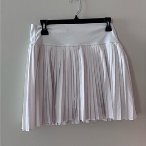 White Pleated Women's athletic Skirt